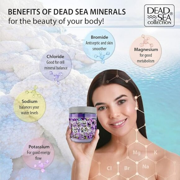 Dead Sea Collection Lavender Mineral Salt Scrub bundle - Picture 3 of 10